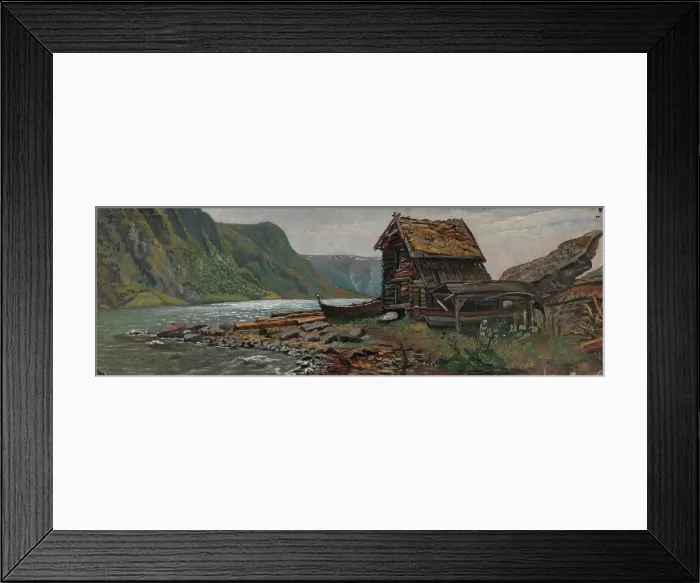 Framed Print : Landscape from Sogn, 1832. Creator: Knud Baade Framed Print : Landscape from Sogn, 1832. Creator: Knud Baade