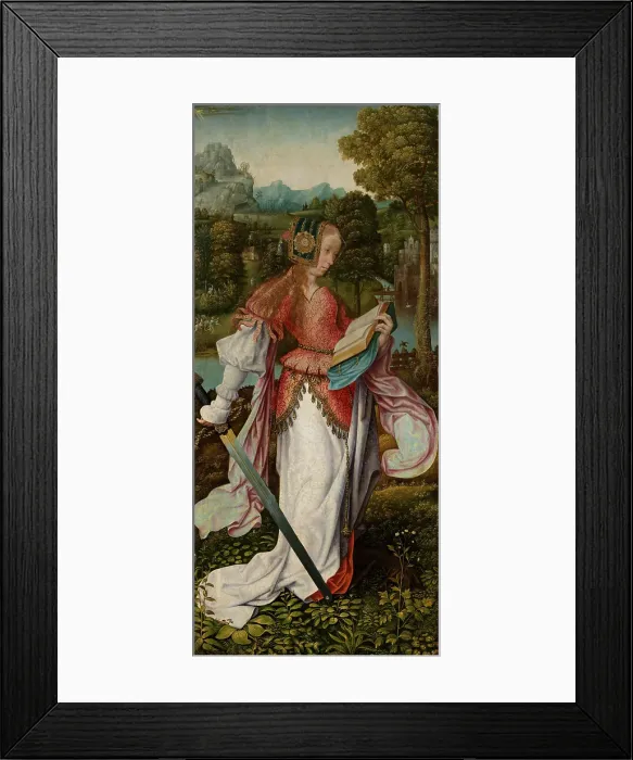 Framed Print : St Catherine, c1510-1520. Creator: Master of Frankfurt Framed Print : St Catherine, c1510-1520. Creator: Master of Frankfurt