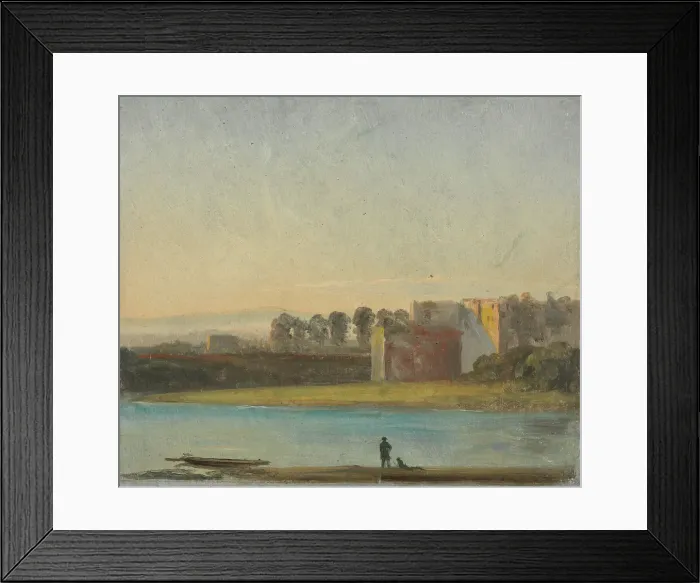 Framed Print : View over the Elbe, probably 1830. Creator: Johan Christian Dahl Framed Print : View over the Elbe, probably 1830. Creator: Johan Christian Dahl