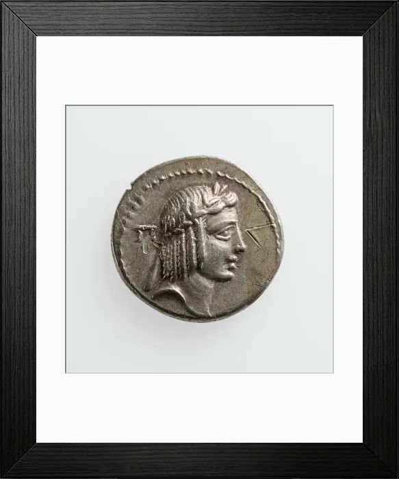 Framed Print : Denarius, 1st century B.C. Creator: Unknown Framed Print : Denarius, 1st century B.C. Creator: Unknown