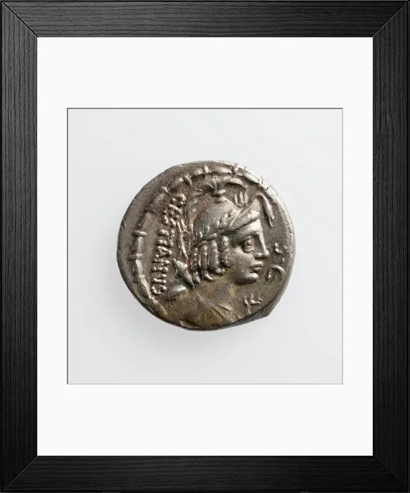 Framed Print : Denarius, 1st century B.C. Creator: Unknown Framed Print : Denarius, 1st century B.C. Creator: Unknown