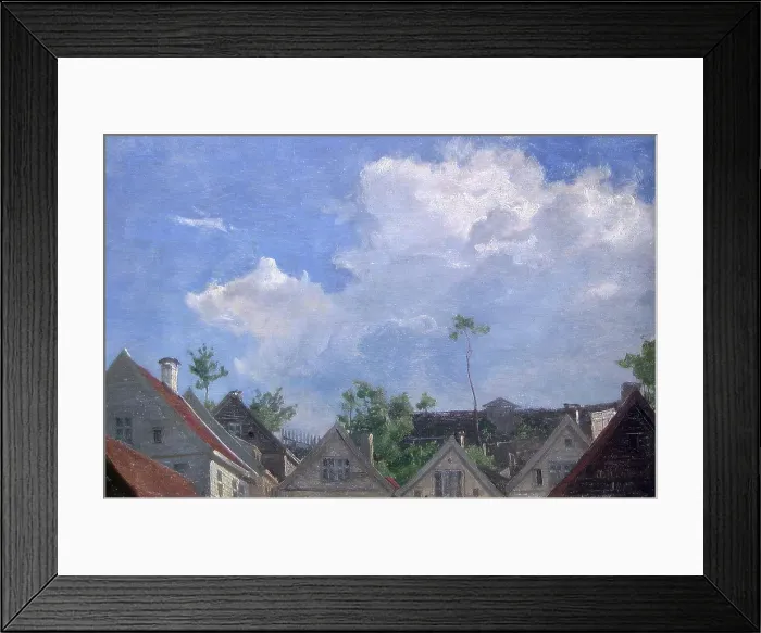 Framed Print : View from Bergen, 1859. Creator: Anders Monsen Askevold Framed Print : View from Bergen, 1859. Creator: Anders Monsen Askevold