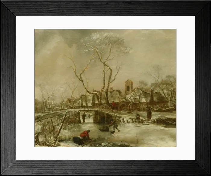Framed Print : Winter Landscape, c1646-1679. Creator: Jan van de Cappelle Framed Print : Winter Landscape, c1646-1679. Creator: Jan van de Cappelle