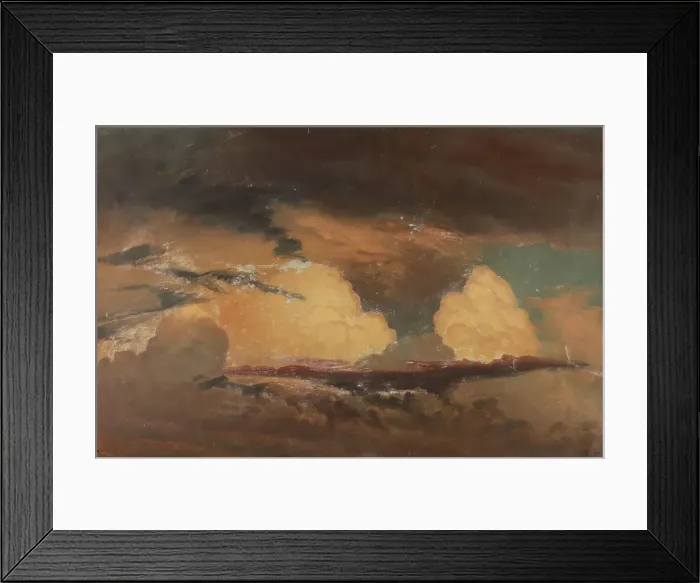 Framed Print : Cloud Study, 1853. Creator: Knud Baade Framed Print : Cloud Study, 1853. Creator: Knud Baade