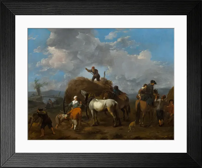 Framed Print : Harvesting the Hay. Creator: Johannes Lingelbach Framed Print : Harvesting the Hay. Creator: Johannes Lingelbach