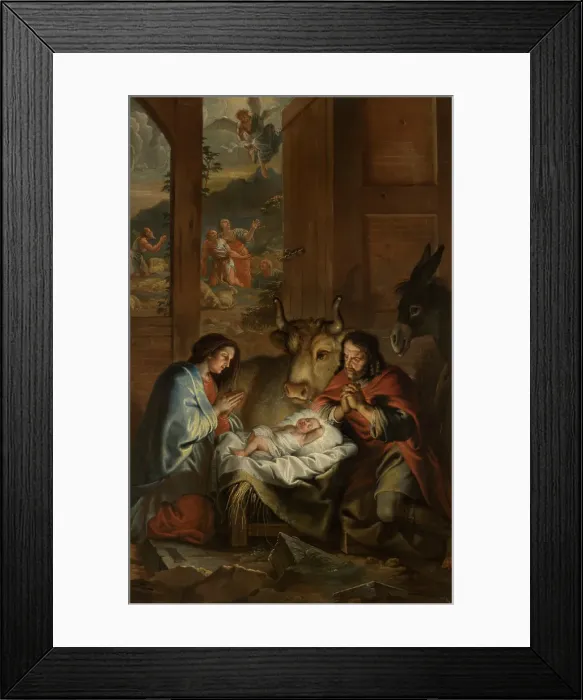 Framed Print : The Nativity, 1689. Creator: Jan Erasmus Quellinus Framed Print : The Nativity, 1689. Creator: Jan Erasmus Quellinus