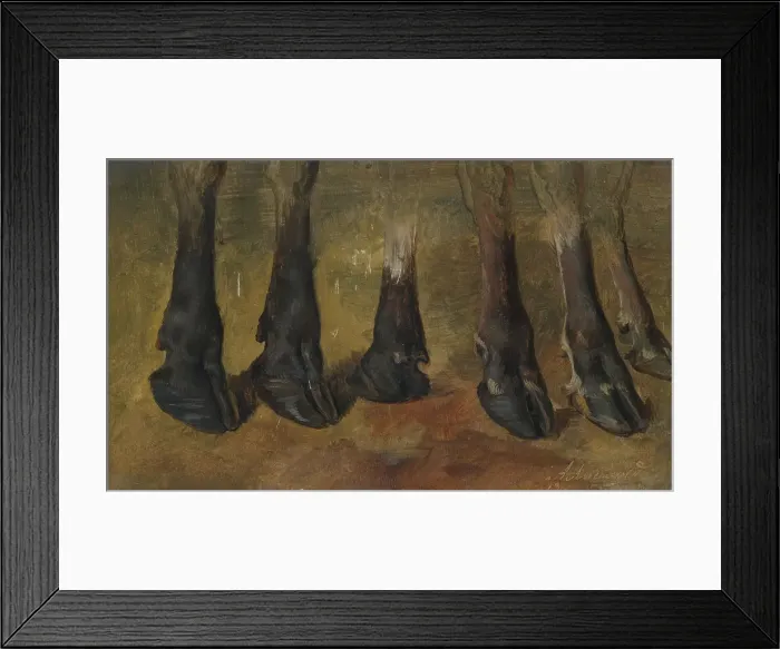 Framed Print : Study of six hooves, 1855. Creator: Anders Monsen Askevold Framed Print : Study of six hooves, 1855. Creator: Anders Monsen Askevold