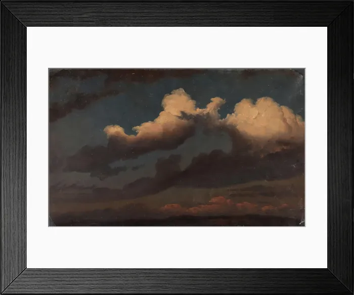 Framed Print : Cloud Study, 1843. Creator: Knud Baade Framed Print : Cloud Study, 1843. Creator: Knud Baade