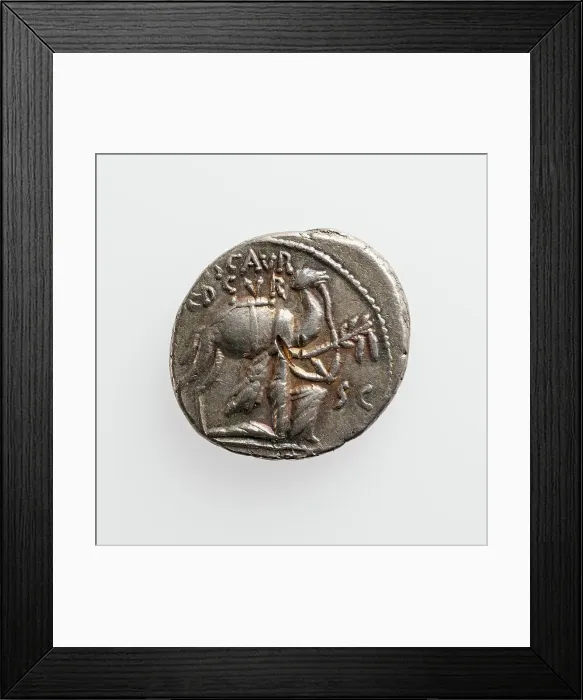 Framed Print : Denarius, 1st century B.C. Creator: Unknown Framed Print : Denarius, 1st century B.C. Creator: Unknown