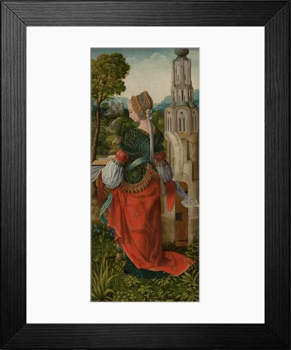 Framed Print : St Barbara, c1510-1520. Creator: Master of Frankfurt Framed Print : St Barbara, c1510-1520. Creator: Master of Frankfurt