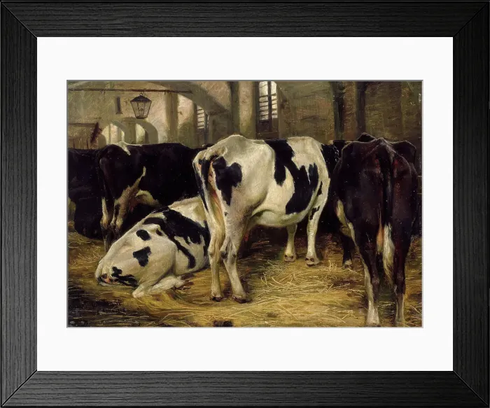 Framed Print : Cowshed, 1856. Creator: Anders Monsen Askevold Framed Print : Cowshed, 1856. Creator: Anders Monsen Askevold