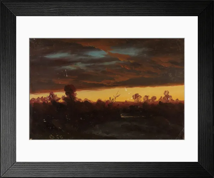 Framed Print : Cloud Study, 1850. Creator: Knud Baade Framed Print : Cloud Study, 1850. Creator: Knud Baade