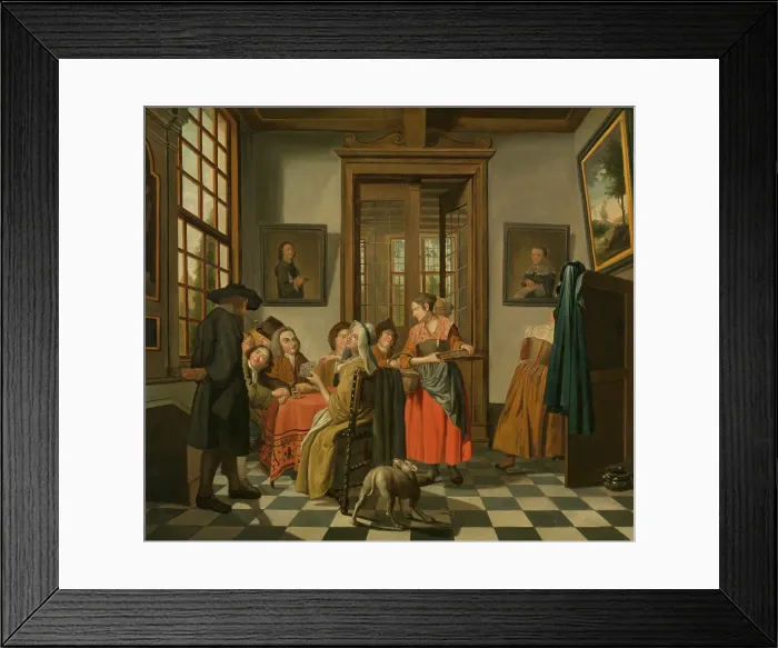 Framed Print : Card Game. Creator: Jan Josef Horemans II Framed Print : Card Game. Creator: Jan Josef Horemans II