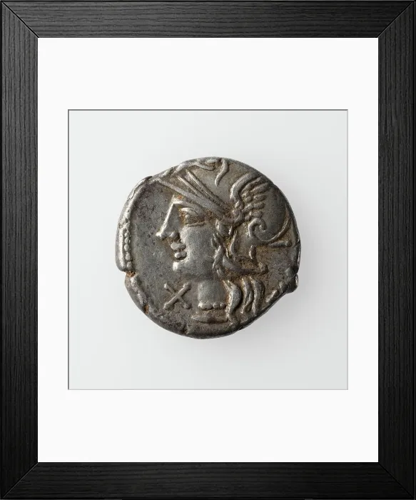 Framed Print : Denarius of M. Baebius Tampilus, about 137 B.C. Creator: Unknown Framed Print : Denarius of M. Baebius Tampilus, about 137 B.C. Creator: Unknown