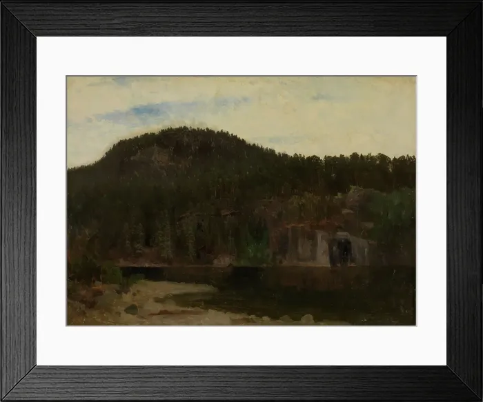 Framed Print : Landscape Study with a Lake, 1851. Creator: Herman August Cappelen Framed Print : Landscape Study with a Lake, 1851. Creator: Herman August Cappelen