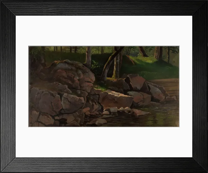 Framed Print : Study of Rocks, 1837. Creator: Knud Baade Framed Print : Study of Rocks, 1837. Creator: Knud Baade