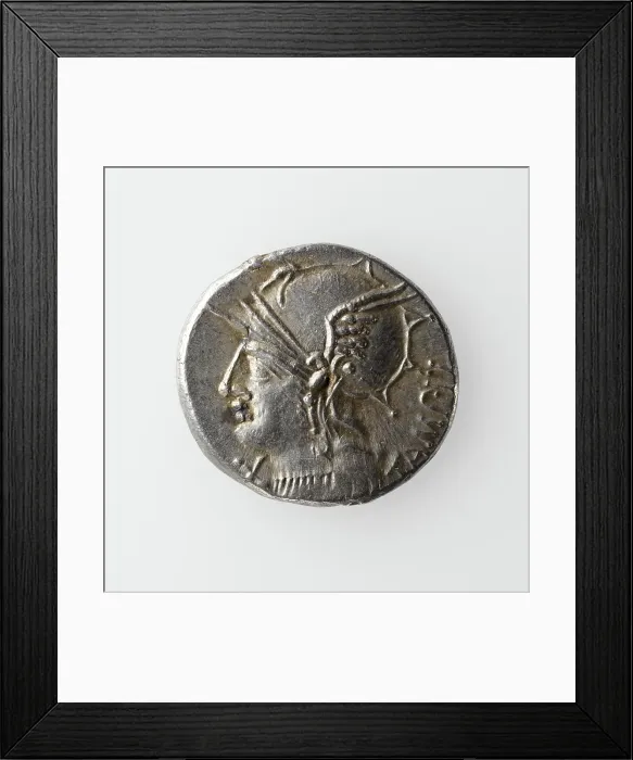 Framed Print : Denarius of M. Baebius Tampilus, about 137 B.C. Creator: Unknown Framed Print : Denarius of M. Baebius Tampilus, about 137 B.C. Creator: Unknown