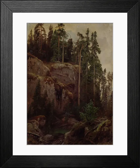 Framed Print : Landscape Study with a Precipice, probably 1850. Creator: Herman August Cappelen Framed Print : Landscape Study with a Precipice, probably 1850. Creator: Herman August Cappelen