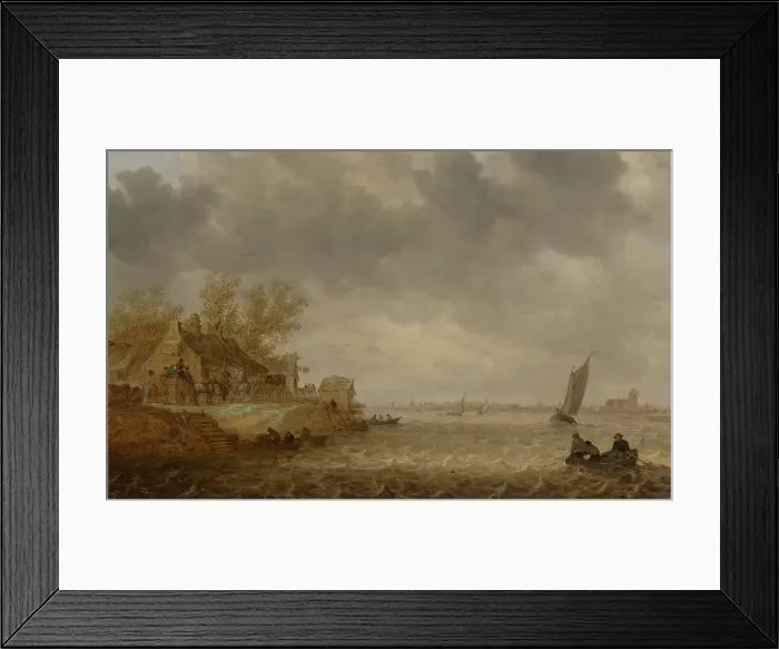 Framed Print : View of Dordrecht from Papendrecht. Creator: Jan van Goyen Framed Print : View of Dordrecht from Papendrecht. Creator: Jan van Goyen