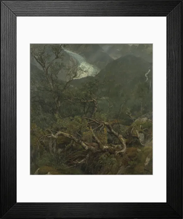 Framed Print : The Bondhus Glacier, 1858. Creator: Anders Monsen Askevold Framed Print : The Bondhus Glacier, 1858. Creator: Anders Monsen Askevold