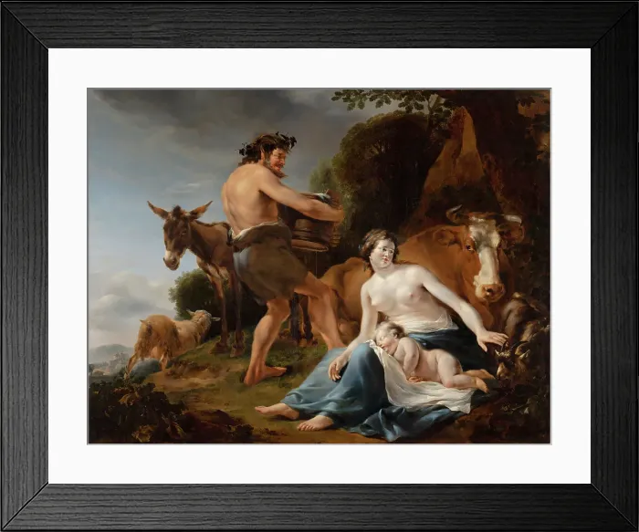 Framed Print : The Infancy of Zeus. Creator: Nicolaes Berchem Framed Print : The Infancy of Zeus. Creator: Nicolaes Berchem