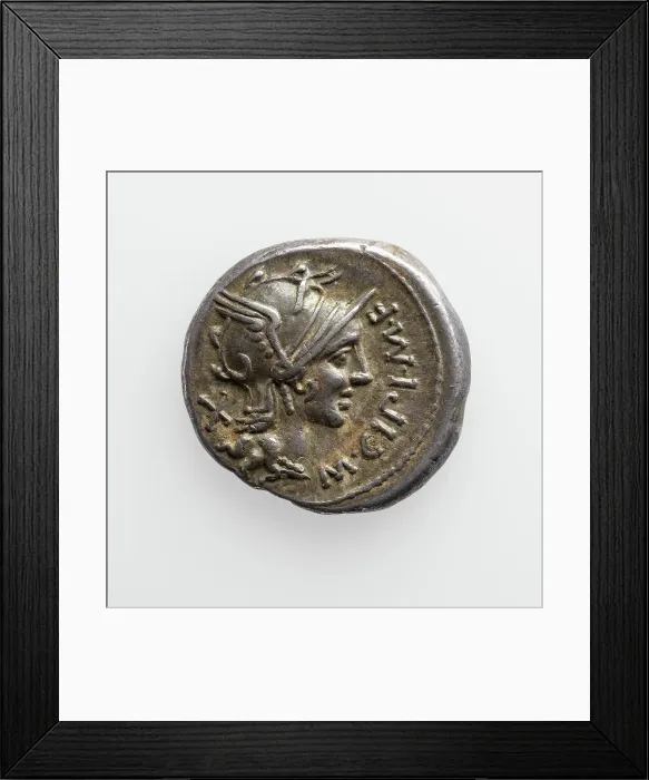 Framed Print : Denarius of M. Cipius, 115-114 B.C. Creator: Unknown Framed Print : Denarius of M. Cipius, 115-114 B.C. Creator: Unknown