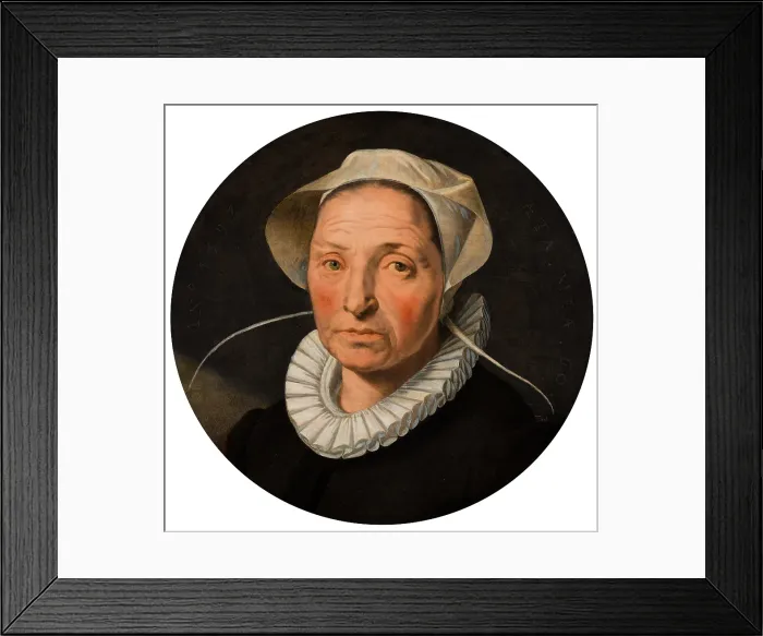 Framed Print : Portrait of a Woman, 1597. Creator: Pieter Pietersz. the elder Framed Print : Portrait of a Woman, 1597. Creator: Pieter Pietersz. the elder