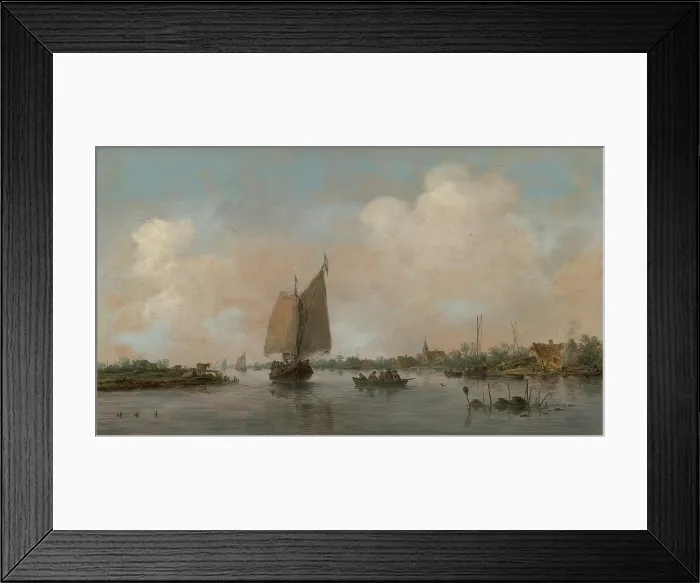 Framed Print : River View. Creator: Jan van Goyen Framed Print : River View. Creator: Jan van Goyen