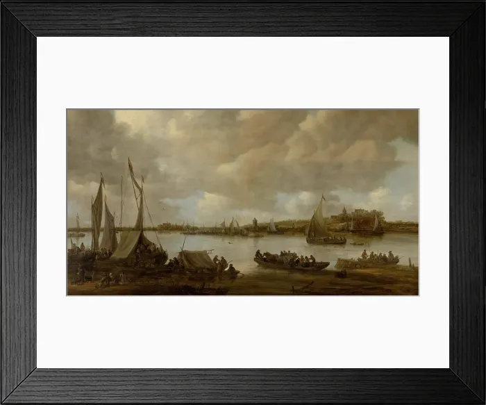 Framed Print : View of the Rhine near Hoog-Elten. Creator: Jan van Goyen Framed Print : View of the Rhine near Hoog-Elten. Creator: Jan van Goyen