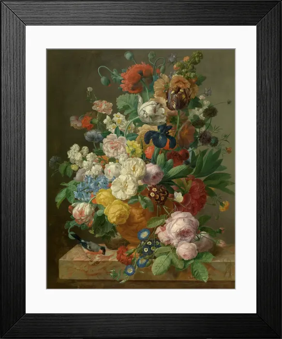 Framed Print : Flowers in a Vase, c1780-1840. Creator: Jan Frans Eliaerts Framed Print : Flowers in a Vase, c1780-1840. Creator: Jan Frans Eliaerts