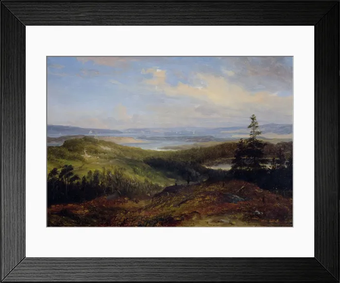Framed Print : View of the Oslofjord, 1839. Creator: Thomas Fearnley Framed Print : View of the Oslofjord, 1839. Creator: Thomas Fearnley