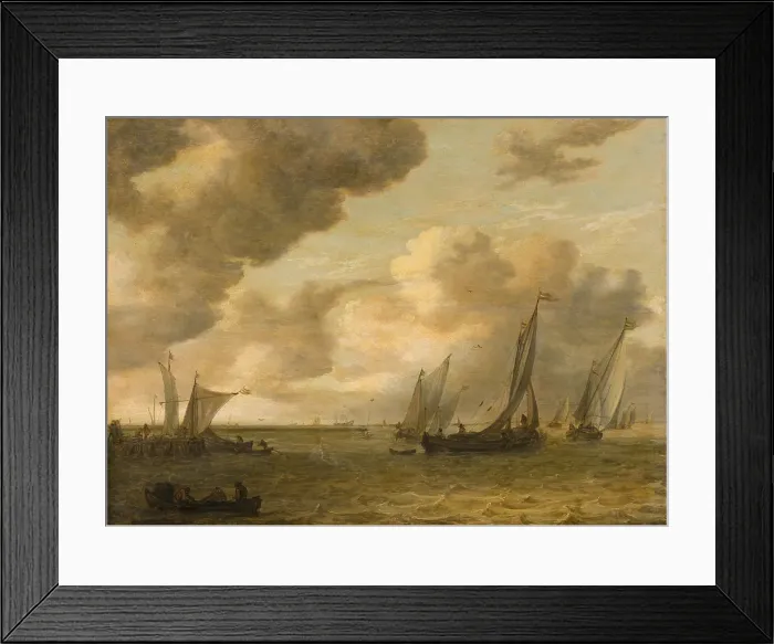 Framed Print : Estuary with Sailing Boats, 1655. Creator: Jan van Goyen Framed Print : Estuary with Sailing Boats, 1655. Creator: Jan van Goyen