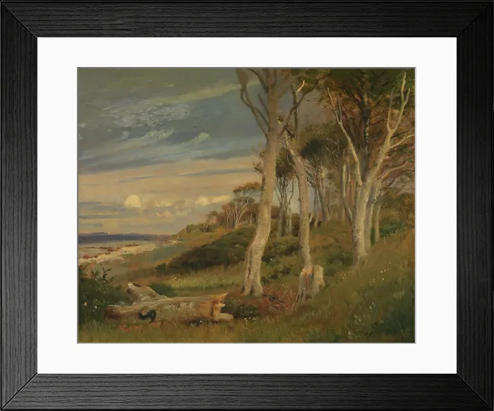 Framed Print : The Slopes of Asnaes Dyrehave, 1847. Creator: Johan Thomas Lundbye Framed Print : The Slopes of Asnaes Dyrehave, 1847. Creator: Johan Thomas Lundbye