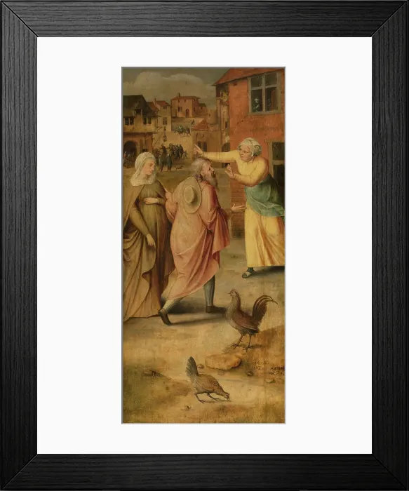 Framed Print : Mary and Joseph Find no Lodgings in Bethlehem, 1558. Creator: Jan Massys Framed Print : Mary and Joseph Find no Lodgings in Bethlehem, 1558. Creator: Jan Massys