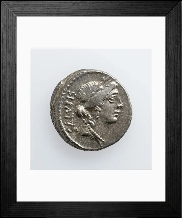 Framed Print : Denarius of Mn. Acilius, 49 B.C. Creator: Unknown Framed Print : Denarius of Mn. Acilius, 49 B.C. Creator: Unknown