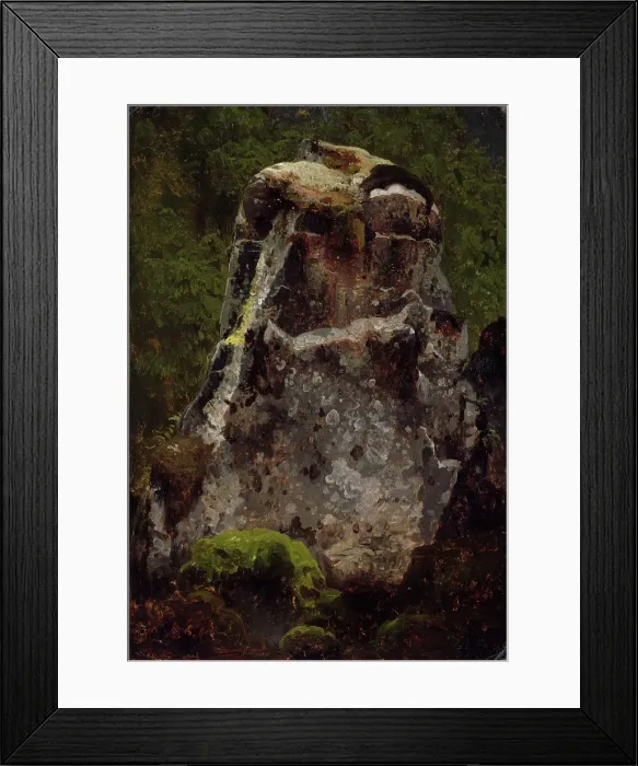 Framed Print : Study of a Rock, probably 1851. Creator: Herman August Cappelen Framed Print : Study of a Rock, probably 1851. Creator: Herman August Cappelen