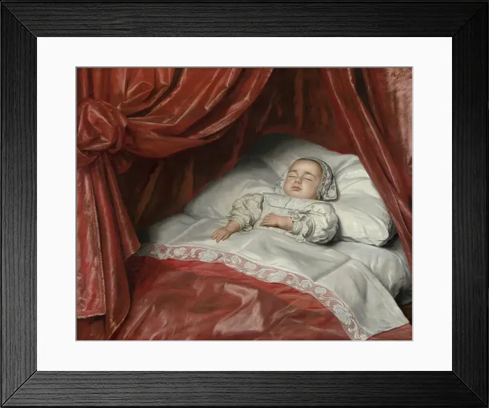 Framed Print : Portrait of a Deceased Girl, probably Catharina Margaretha van Valkenburg. Creator: Johan Thopas Framed Print : Portrait of a Deceased Girl, probably Catharina Margaretha van Valkenburg. Creator: Johan Thopas