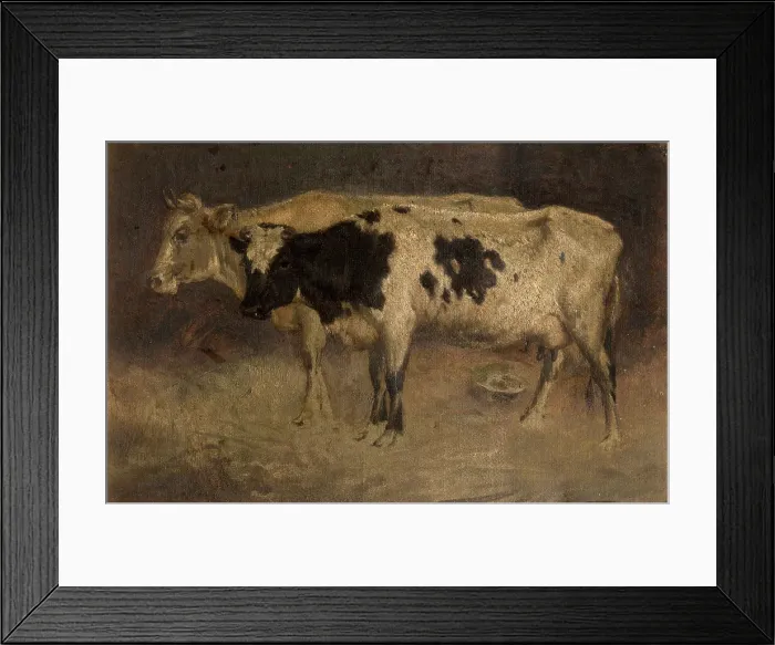 Framed Print : Cows, c1870s. Creator: Andre Plumot Framed Print : Cows, c1870s. Creator: Andre Plumot