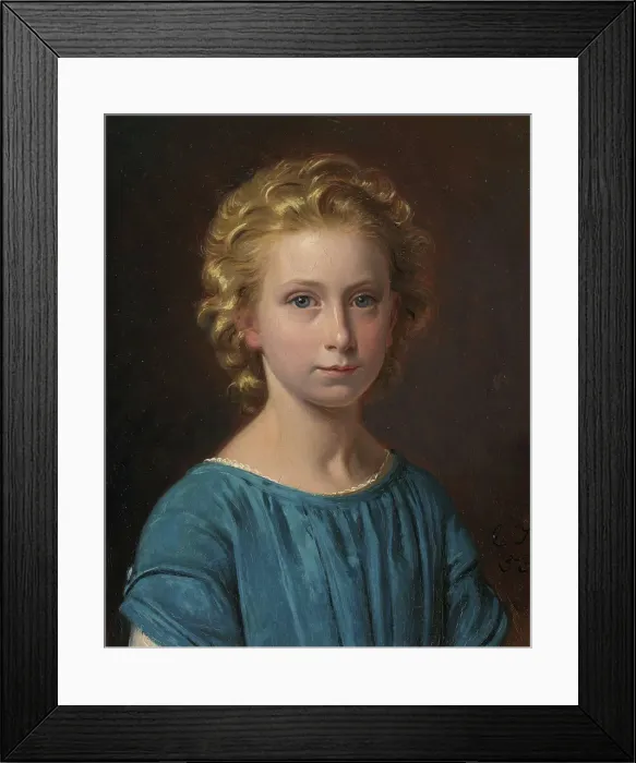 Framed Print : Margrethe Vullum as a child (nee Lehmann), 1853. Creator: Constantin Hansen Framed Print : Margrethe Vullum as a child (nee Lehmann), 1853. Creator: Constantin Hansen