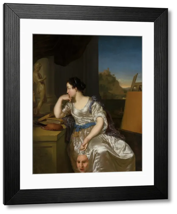 Framed Print : De Schilderkunst (Pictura). Creator: Jan van Mieris Framed Print : De Schilderkunst (Pictura). Creator: Jan van Mieris
