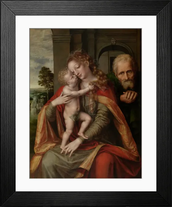Framed Print : The Holy Family, 1563. Creator: Jan Massys Framed Print : The Holy Family, 1563. Creator: Jan Massys