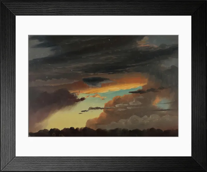 Framed Print : Cloud Study, 1852. Creator: Knud Baade Framed Print : Cloud Study, 1852. Creator: Knud Baade