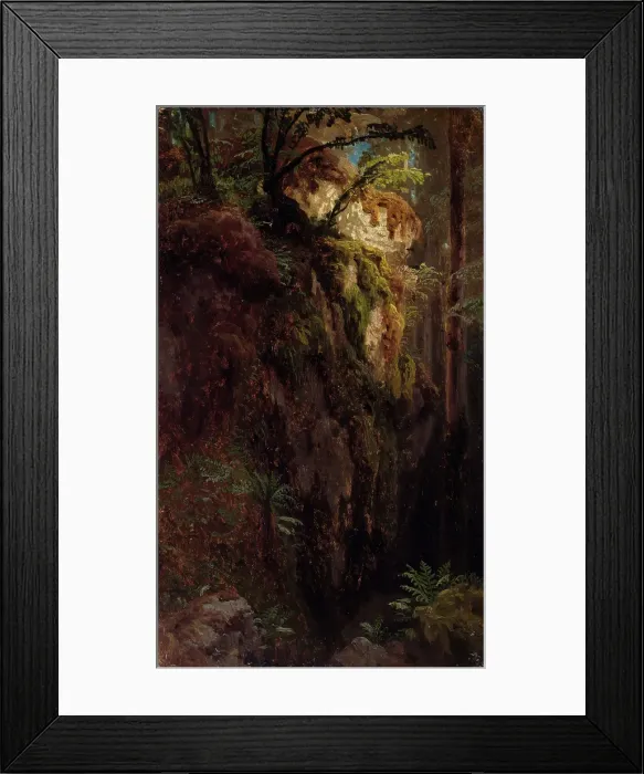 Framed Print : Landscape Study with a Ravine, probably 1850. Creator: Herman August Cappelen Framed Print : Landscape Study with a Ravine, probably 1850. Creator: Herman August Cappelen