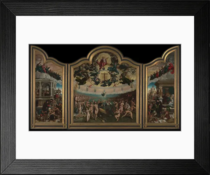 Framed Print : Last Judgement and the Seven Acts of Mercy, 1517-1525. Creator: Bernaert van Orley Framed Print : Last Judgement and the Seven Acts of Mercy, 1517-1525. Creator: Bernaert van Orley