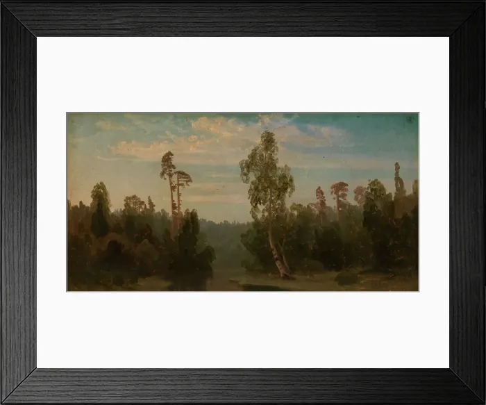 Framed Print : Landscape Study with a Lake, probably 1850. Creator: Herman August Cappelen Framed Print : Landscape Study with a Lake, probably 1850. Creator: Herman August Cappelen