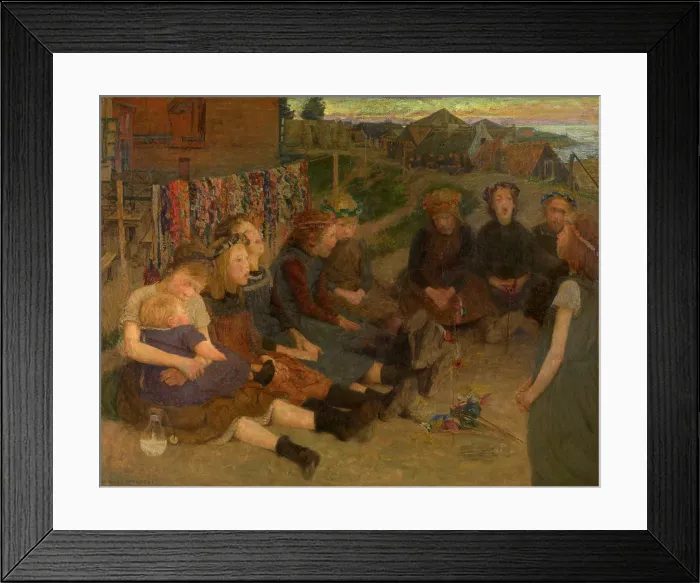 Framed Print : Children's Game, c1890s. Creator: Charles Mertens Framed Print : Children's Game, c1890s. Creator: Charles Mertens