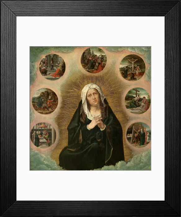 Framed Print : The Seven Sorrows of Mary, 1526. Creator: Bernaert van Orley Framed Print : The Seven Sorrows of Mary, 1526. Creator: Bernaert van Orley