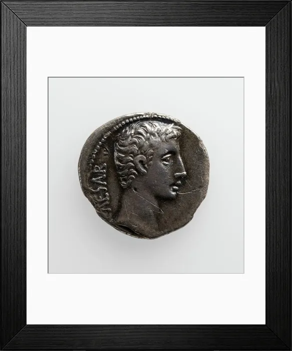 Framed Print : Denarius, 19-15 B.C. Creator: Unknown Framed Print : Denarius, 19-15 B.C. Creator: Unknown