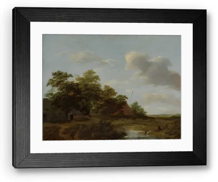 Framed Print : A Farmstead by the Dunes. Creator: Jan van der Meer Framed Print : A Farmstead by the Dunes. Creator: Jan van der Meer