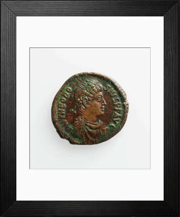 Framed Print : Centenionalis with Theodosius I, A.D. 379-395. Creator: Unknown Framed Print : Centenionalis with Theodosius I, A.D. 379-395. Creator: Unknown